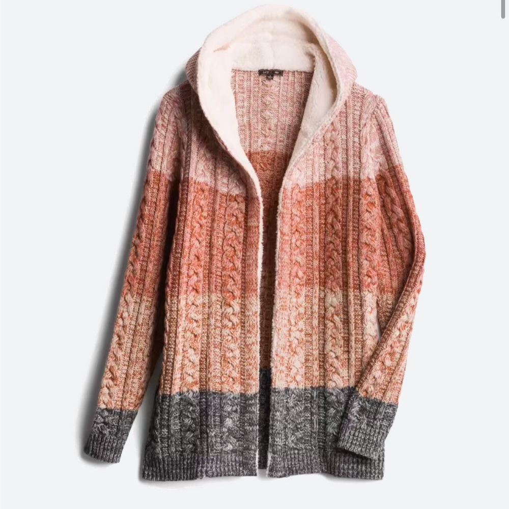 Sherpa trim cardigan